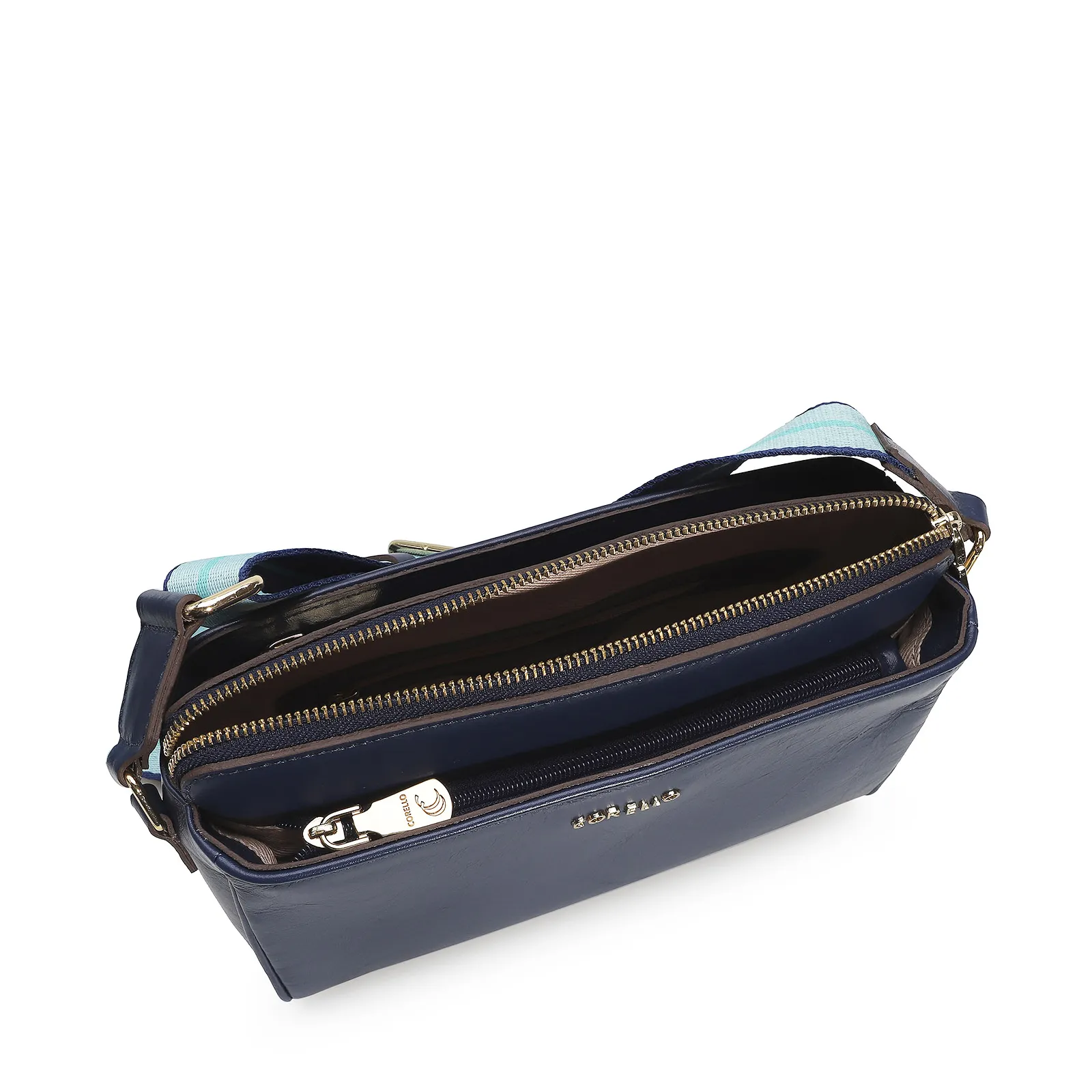 Bolsa Transversal Agnes Couro Marine