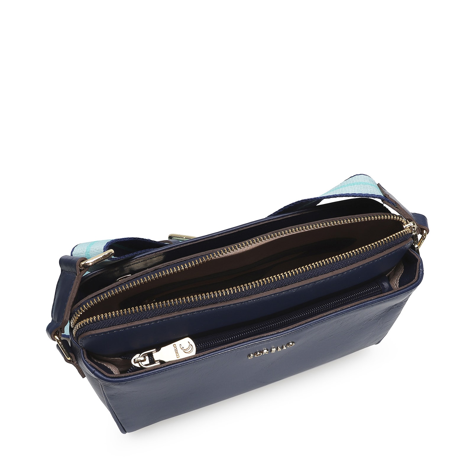 Bolsa Transversal Agnes Couro Marine
