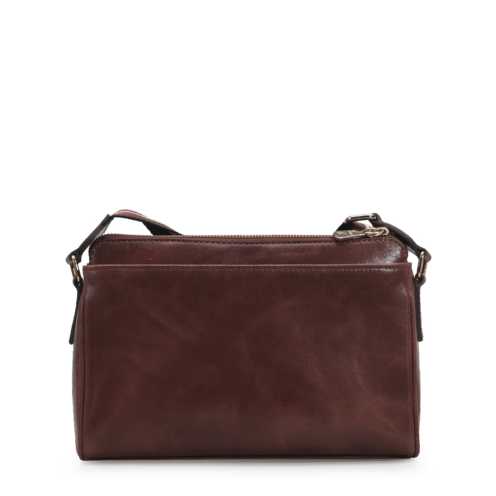 Bolsa Transversal Agnes Couro Marrom