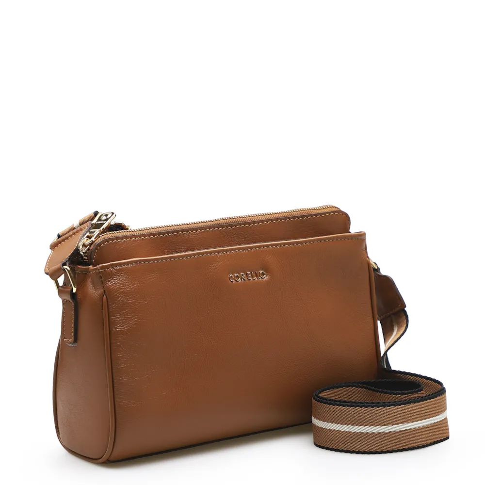 Bolsa Transversal Agnes Couro Marrom - imagem 3
