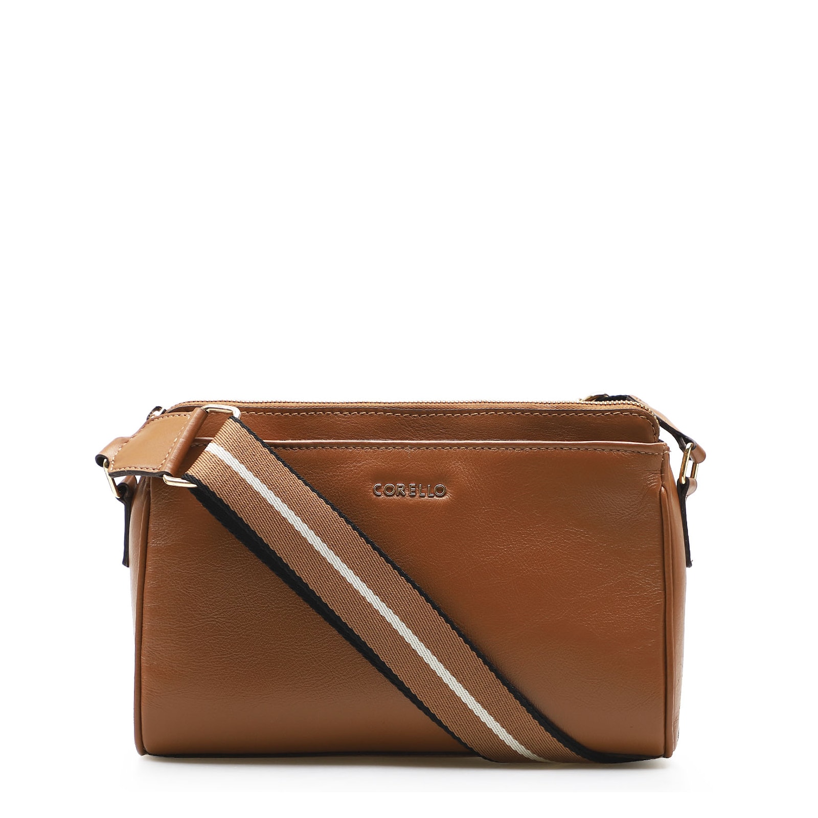 Bolsa Transversal Agnes Couro Marrom