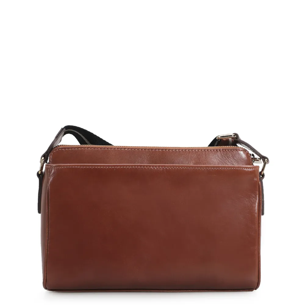 Bolsa Transversal Agnes Couro Marrom - imagem 3