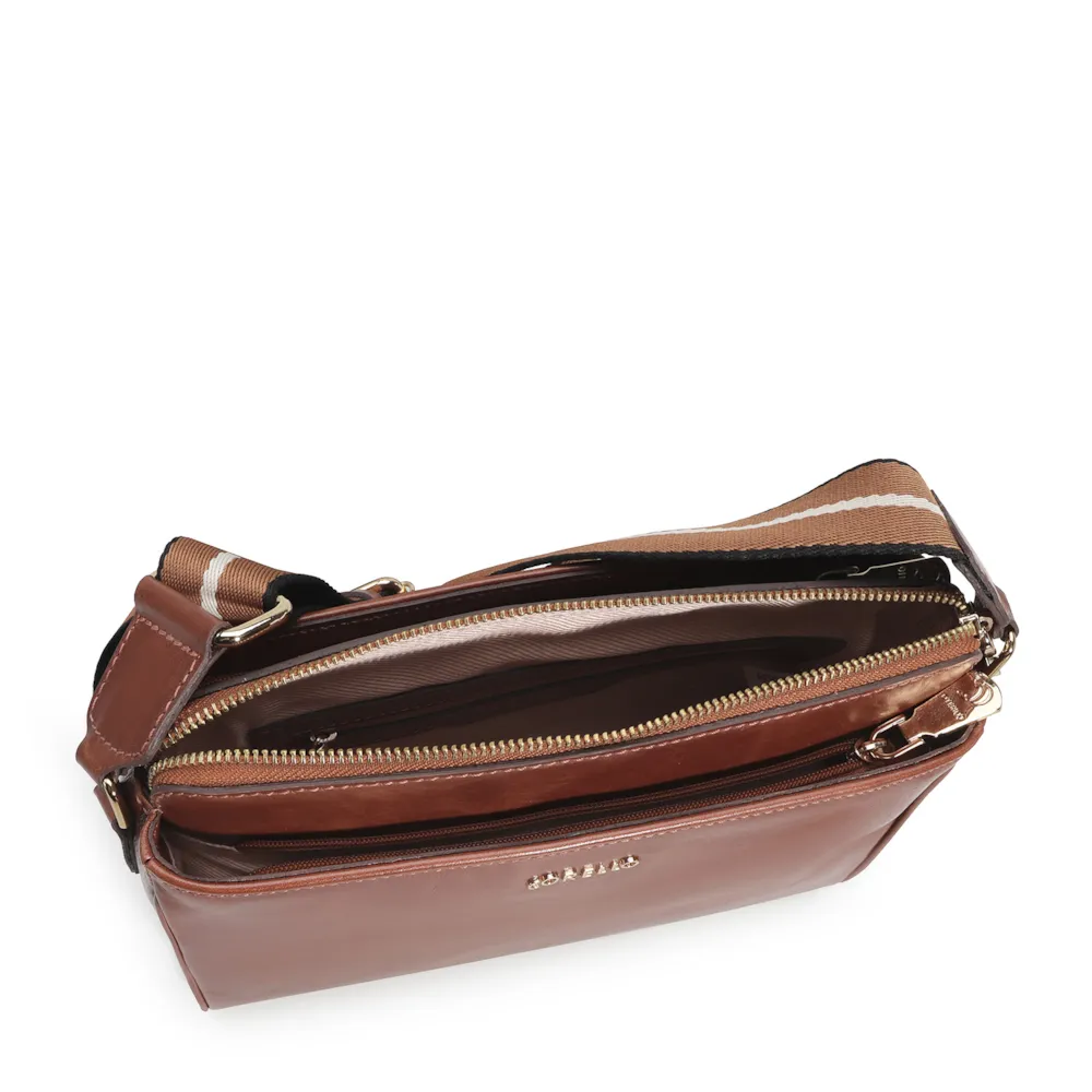 Bolsa Transversal Agnes Couro Marrom - imagem 4