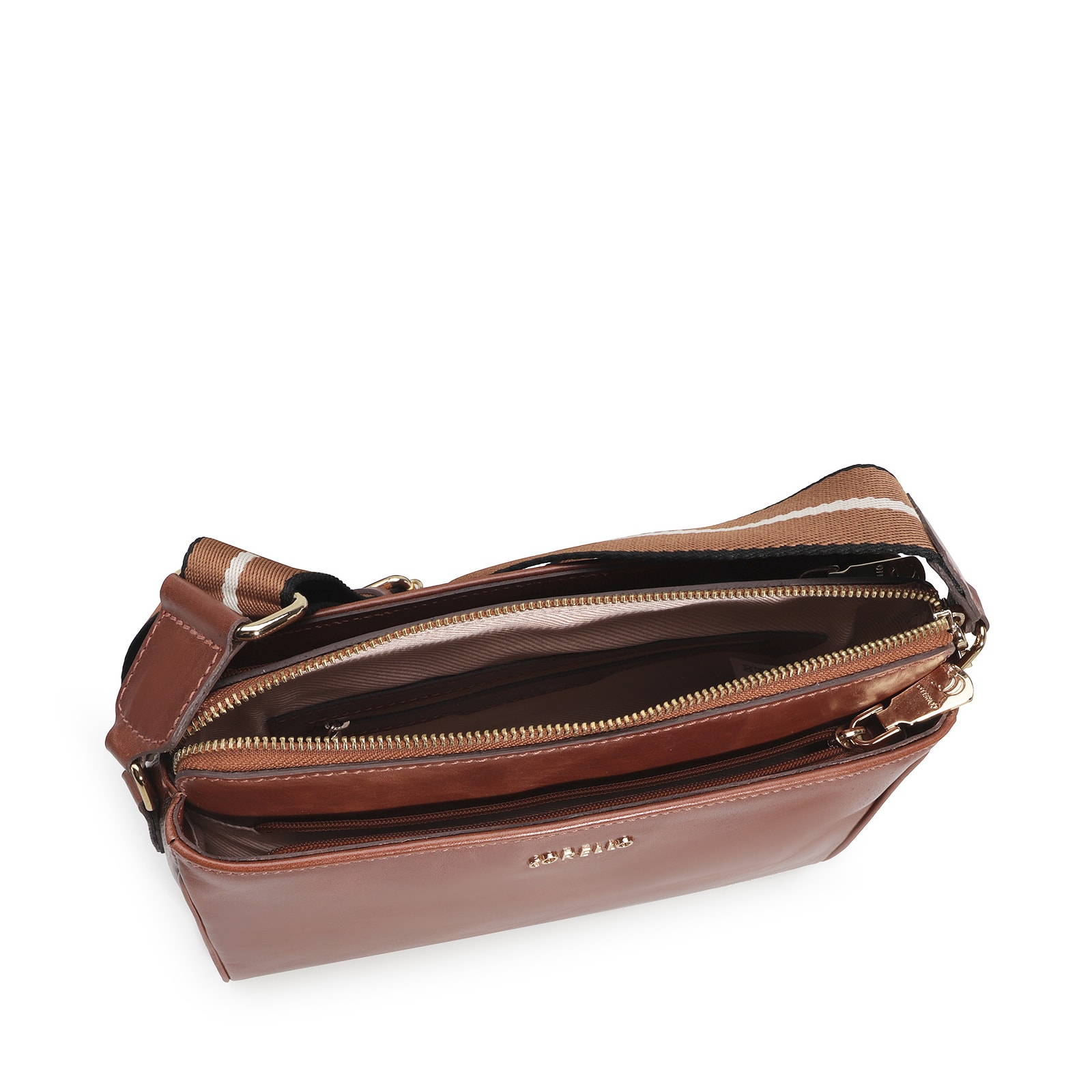 Bolsa Transversal Agnes Couro Marrom