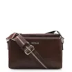 Bolsa Transversal Agnes Couro Marrom Escuro - imagem 1