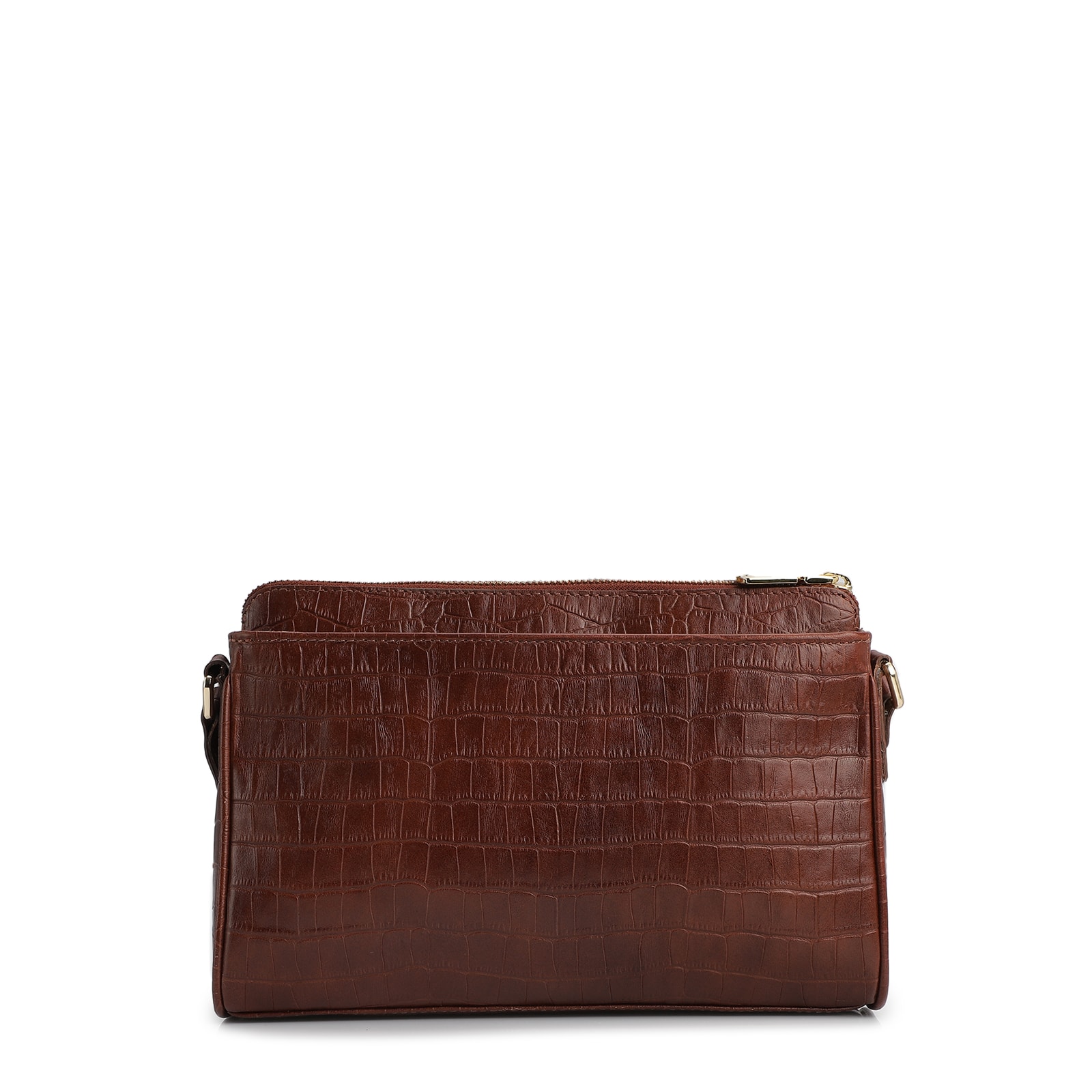 Bolsa Transversal Agnes Couro Marrom Escuro
