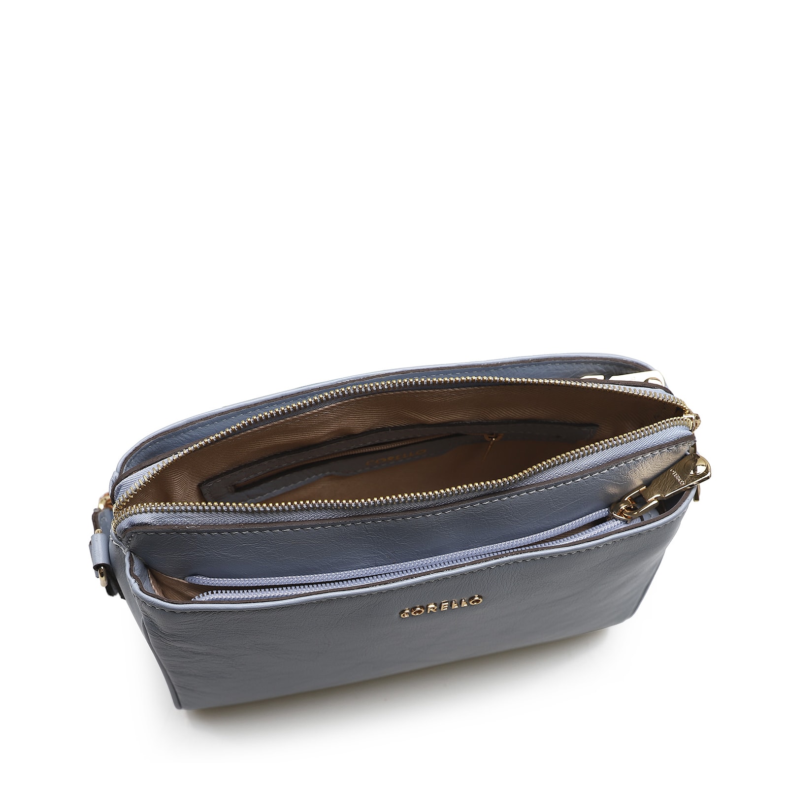 Bolsa Transversal Agnes Couro New Floater Azul