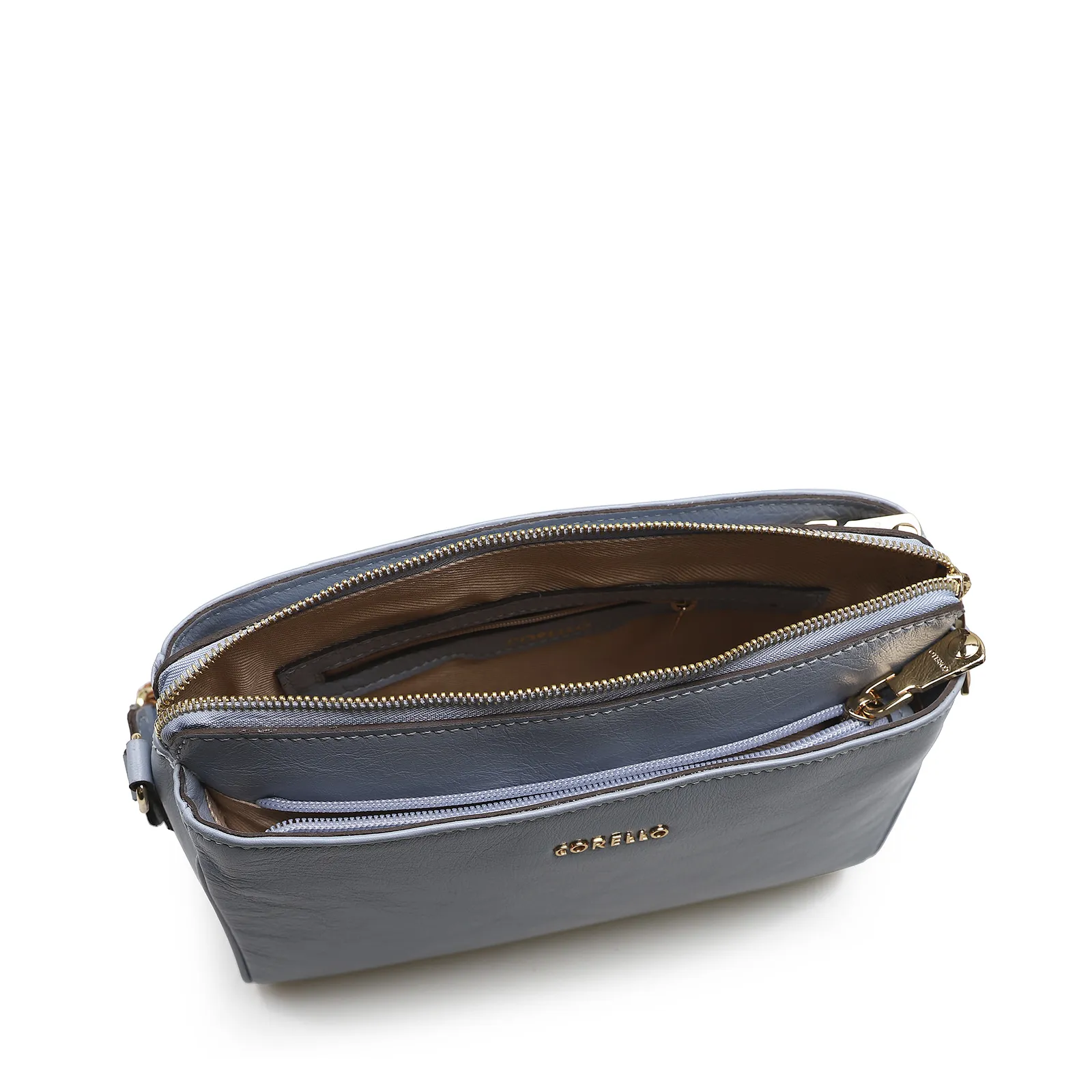 Bolsa Transversal Agnes Couro New Floater Azul