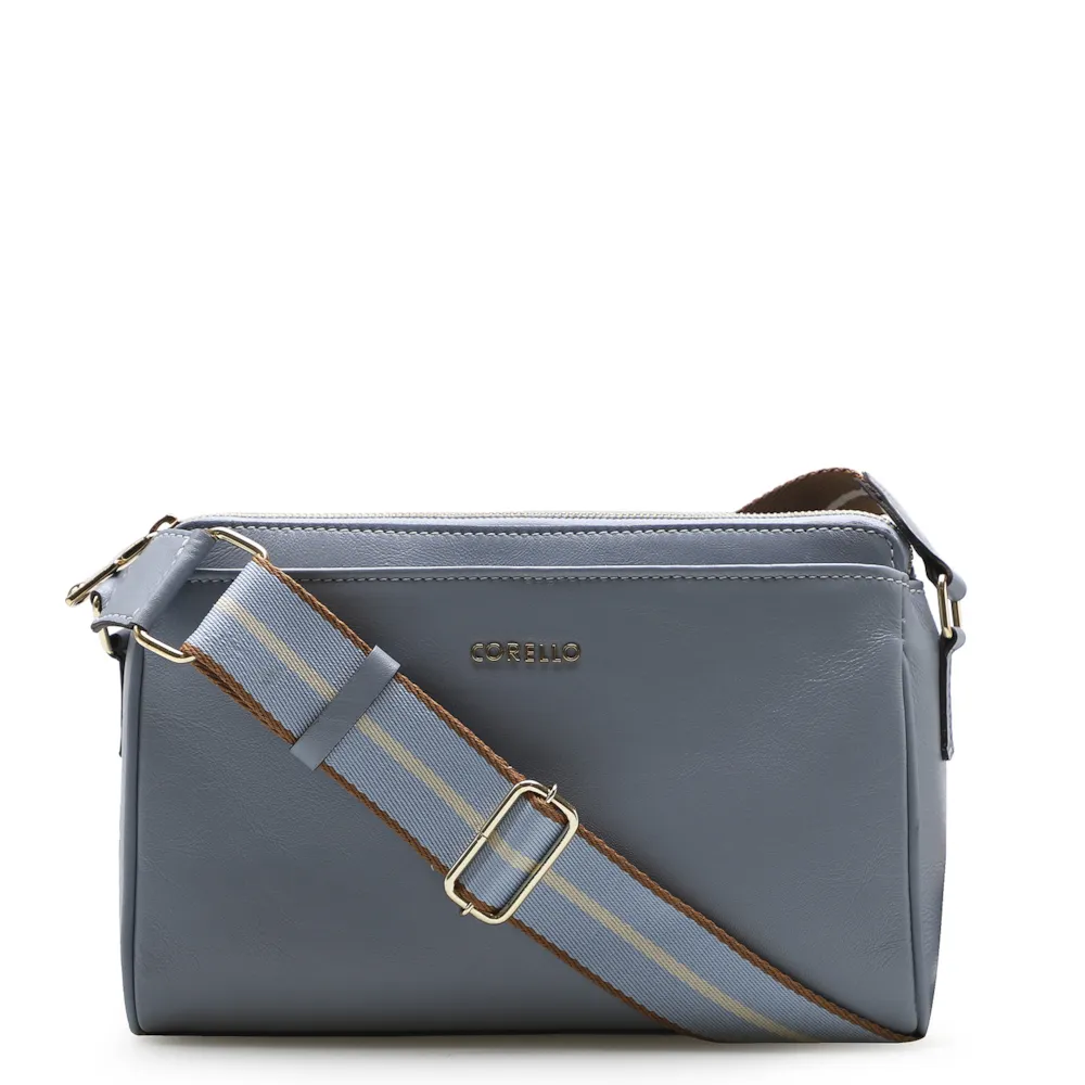 Bolsa Transversal Agnes Couro New Floater Azul