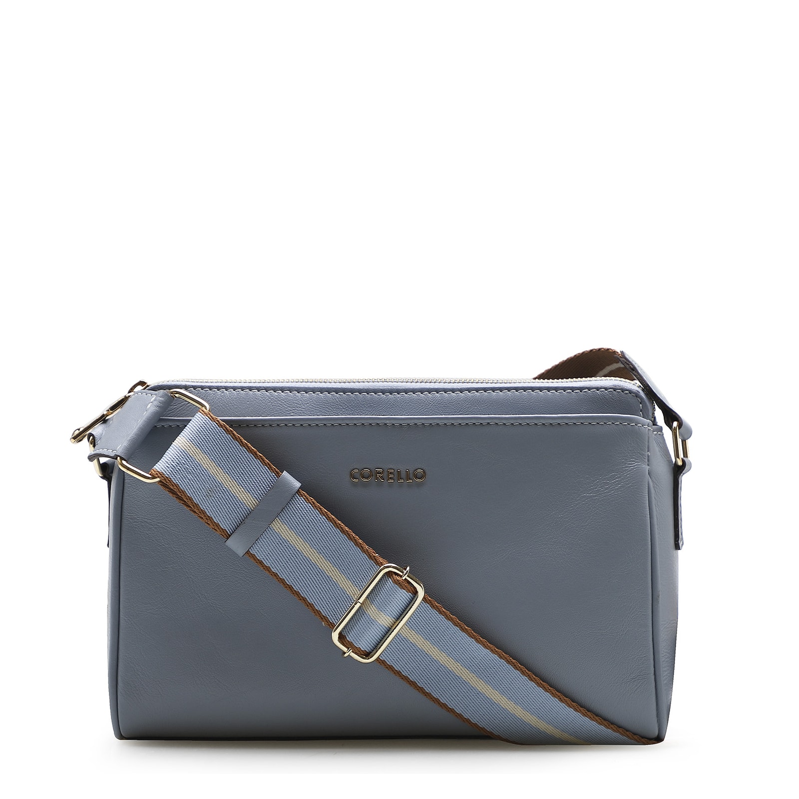 Bolsa Transversal Agnes Couro New Floater Azul