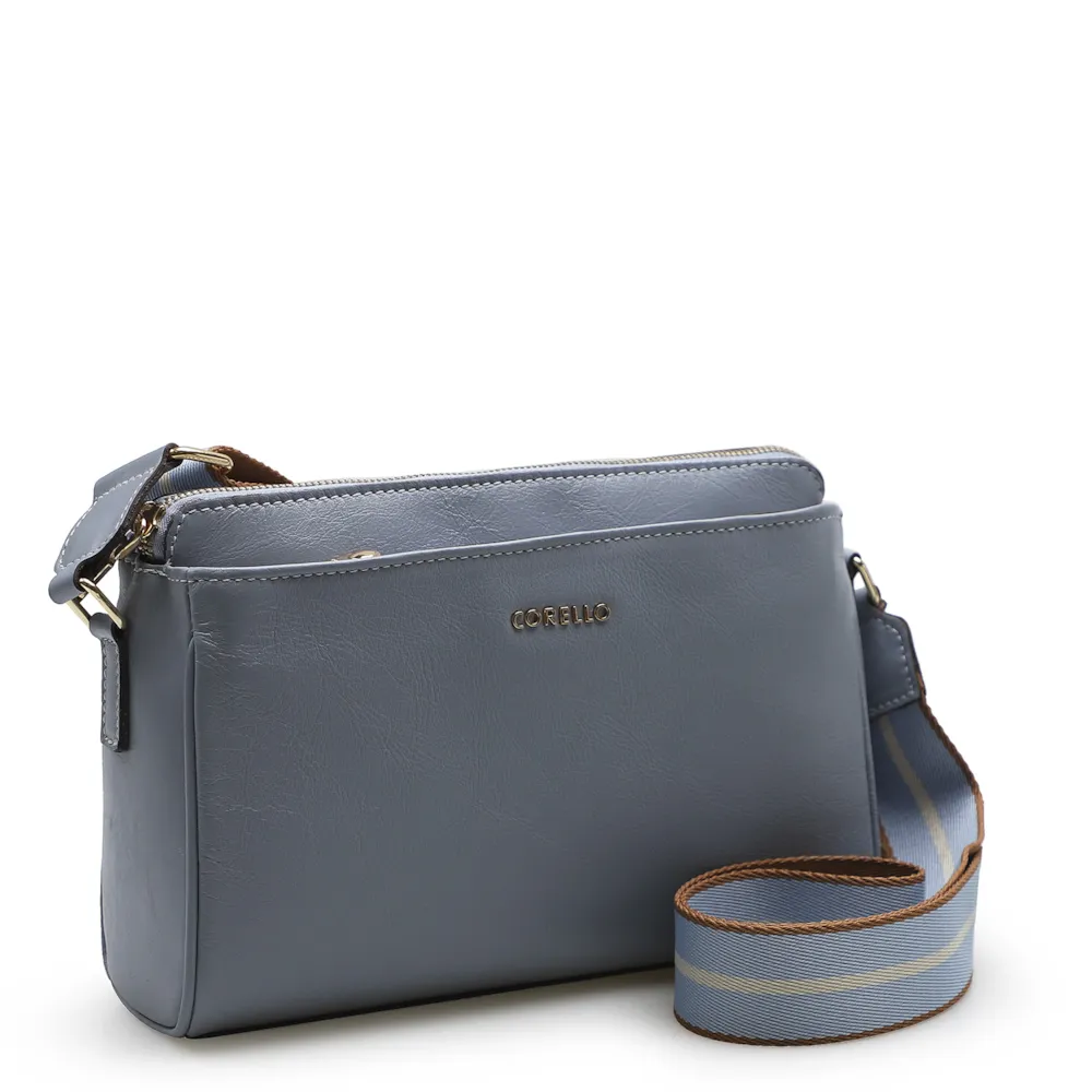 Bolsa Transversal Agnes Couro New Floater Azul - imagem 2