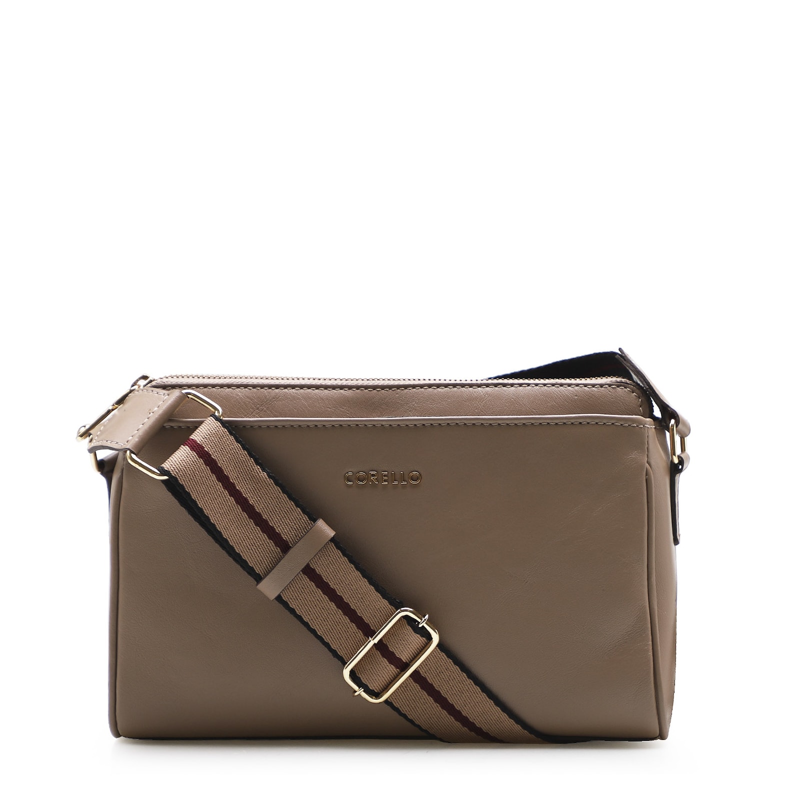 Bolsa Transversal Agnes Couro New Floater Bege