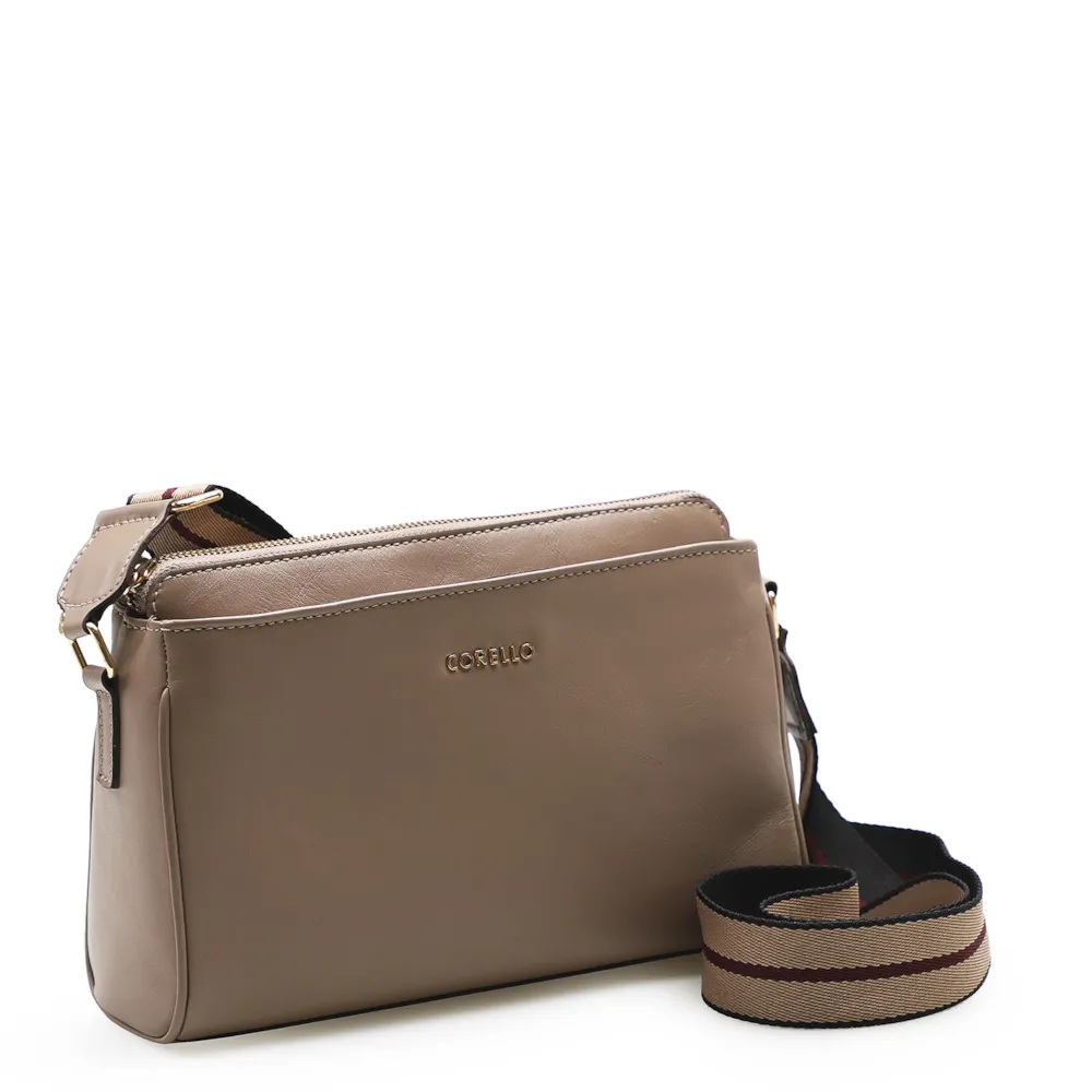 Bolsa Transversal Agnes Couro New Floater Bege - imagem 2