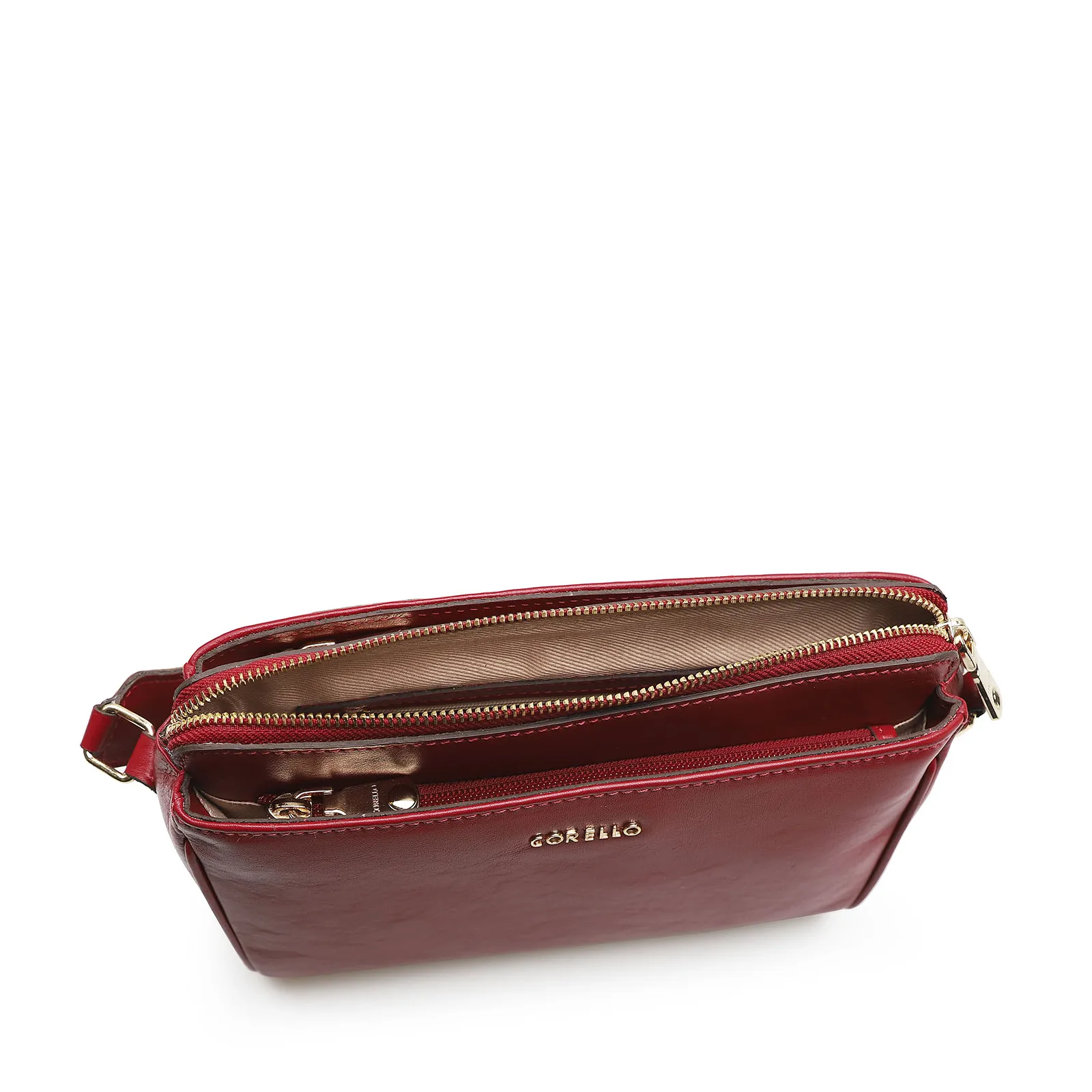 Bolsa Transversal Agnes Couro New Floater Vermelho