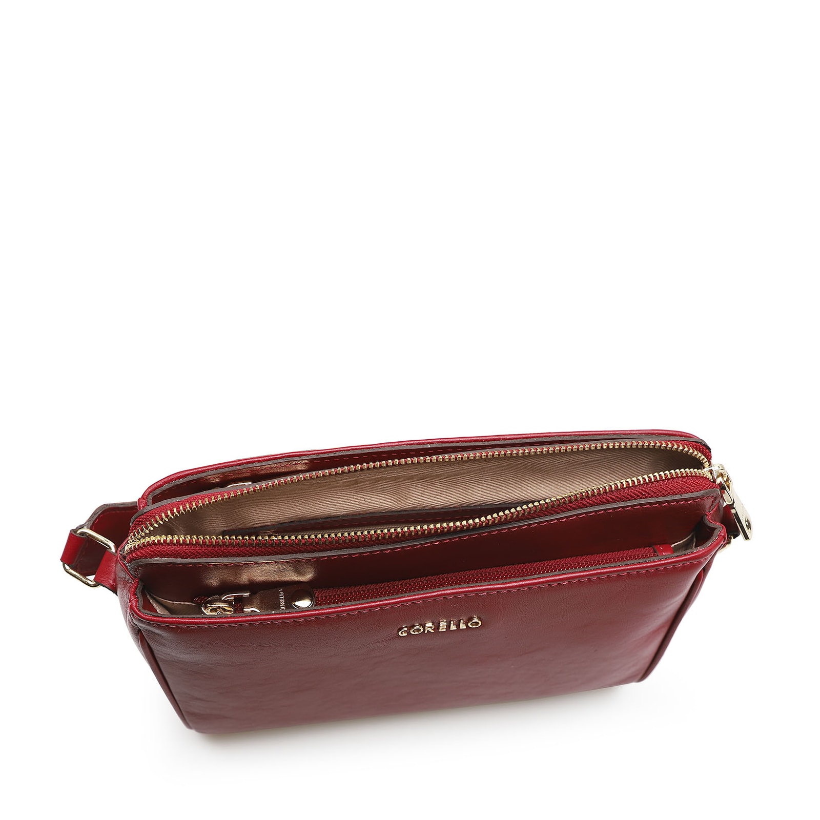 Bolsa Transversal Agnes Couro New Floater Vermelho