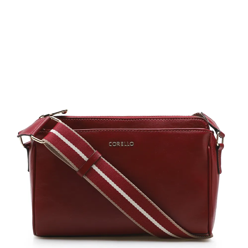 Bolsa Transversal Agnes Couro New Floater Vermelho