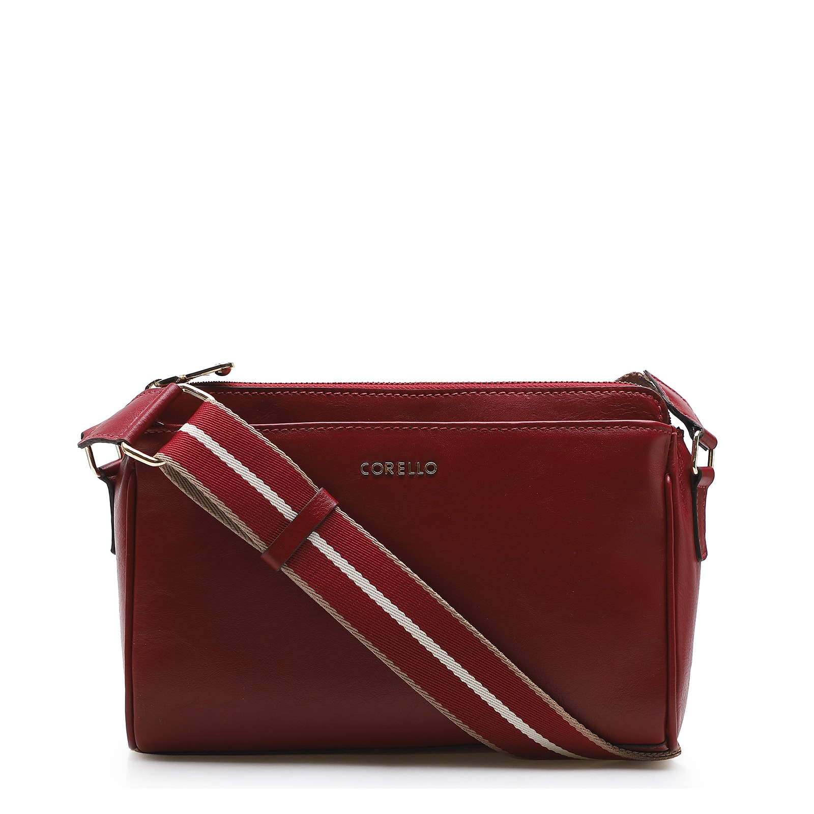 Bolsa Transversal Agnes Couro New Floater Vermelho