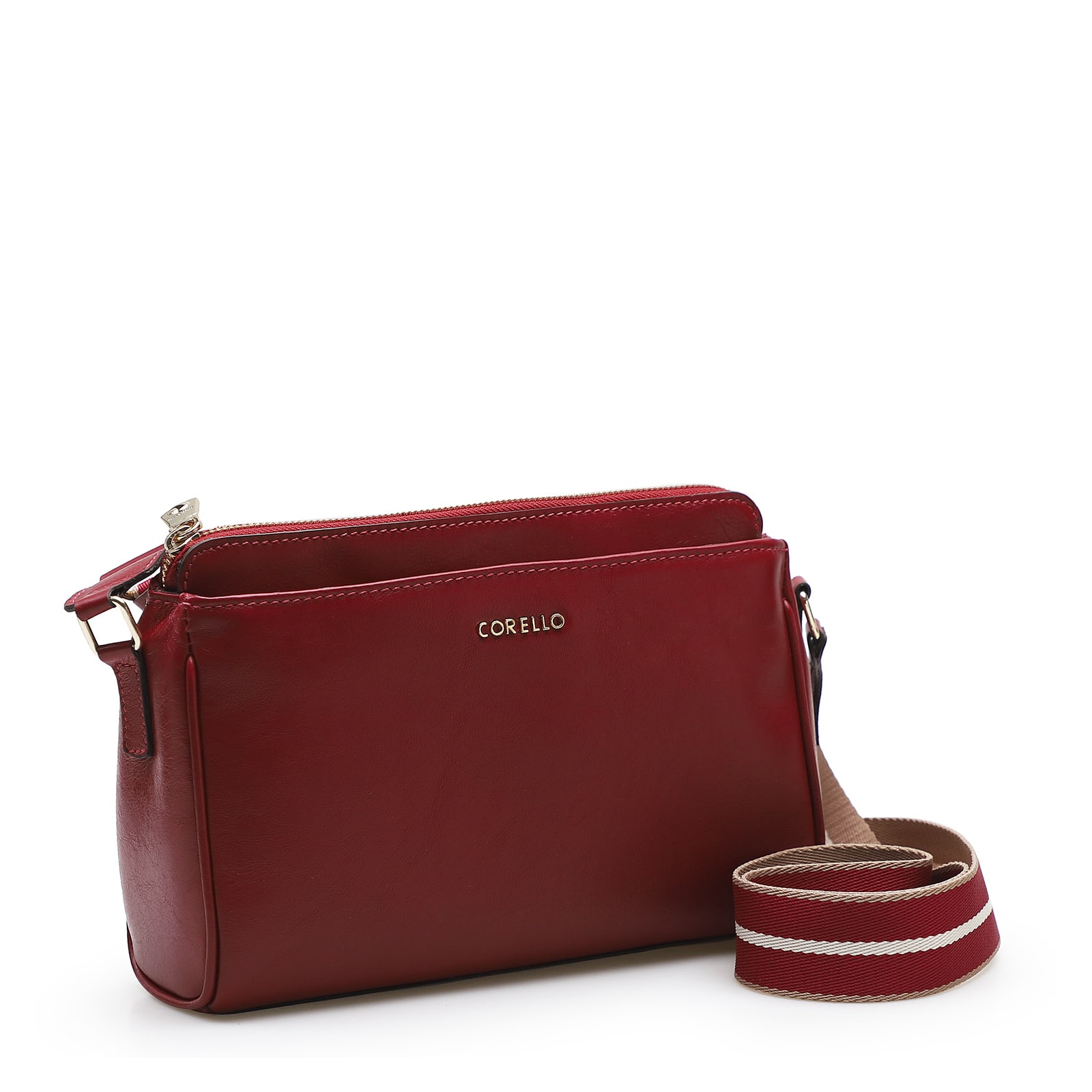Bolsa Transversal Agnes Couro New Floater Vermelho