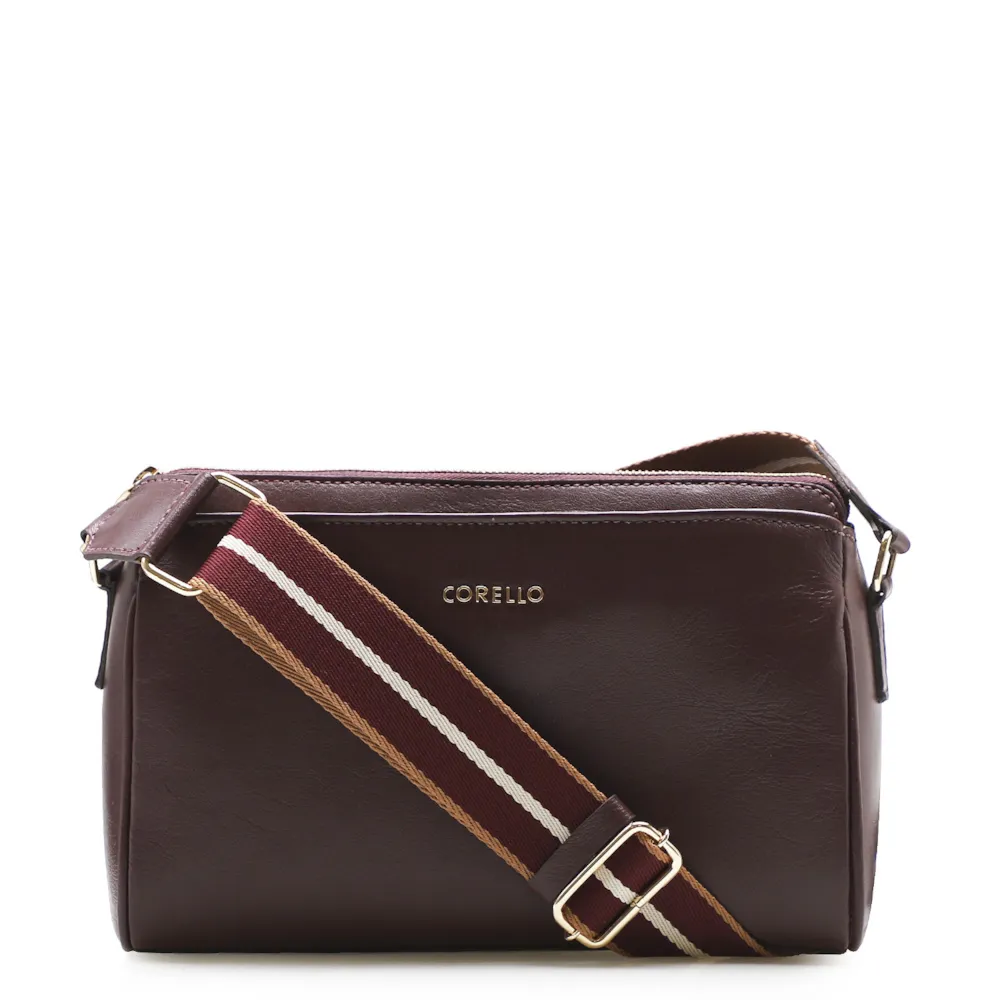 Bolsa Transversal Agnes Couro New Floater Vinho