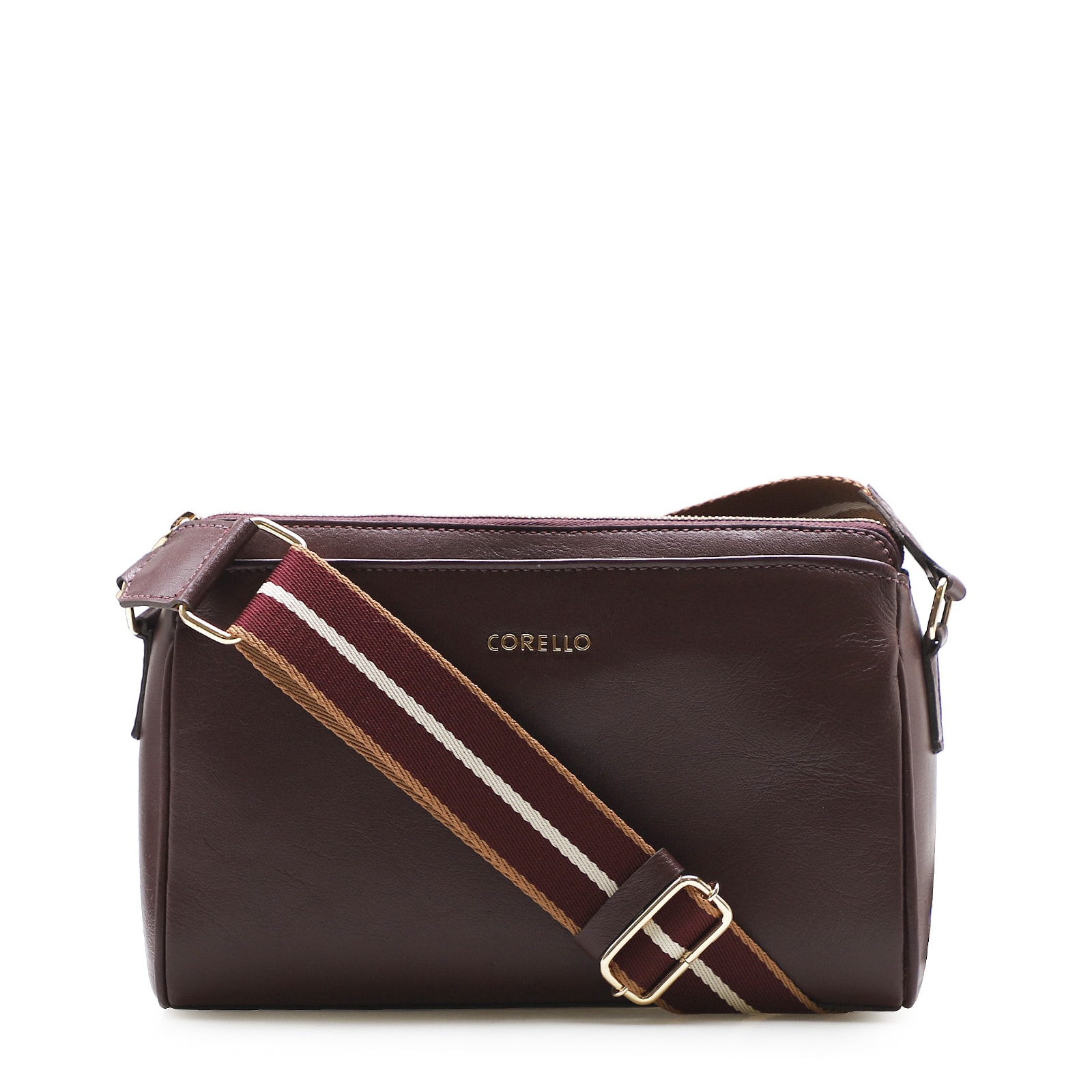 Bolsa Transversal Agnes Couro New Floater Vinho