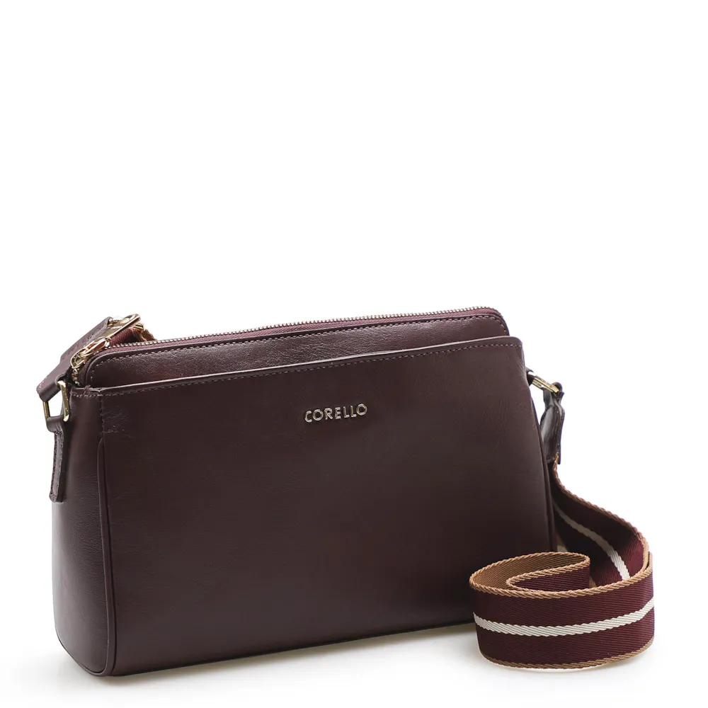 Bolsa Transversal Agnes Couro New Floater Vinho - imagem 2