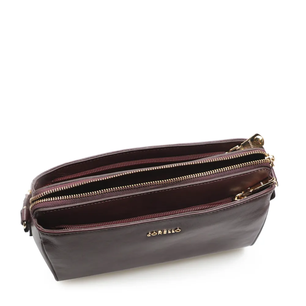 Bolsa Transversal Agnes Couro New Floater Vinho - imagem 4