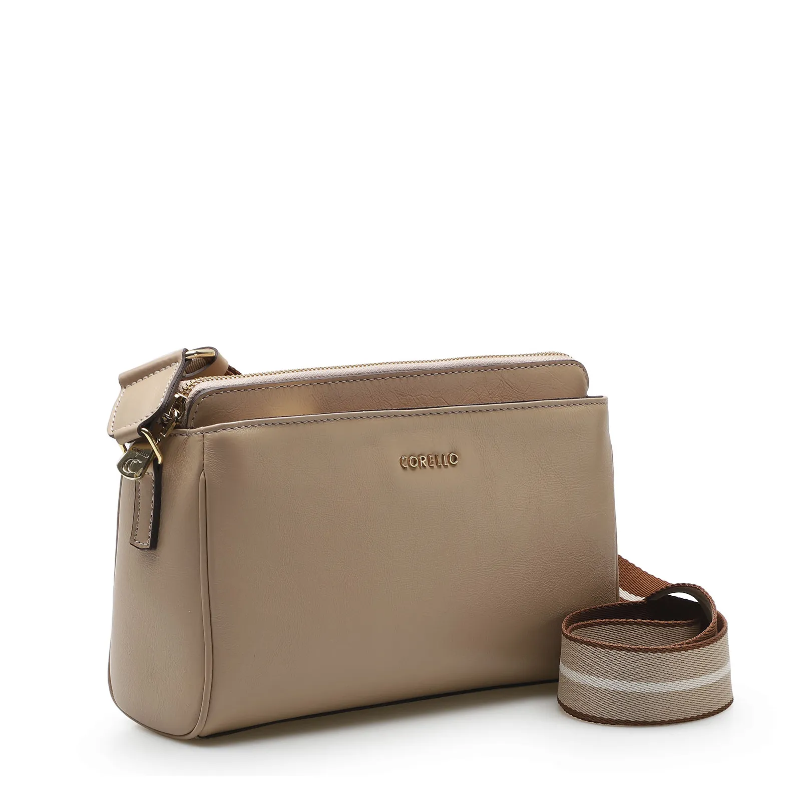Bolsa Transversal Agnes Couro Nude