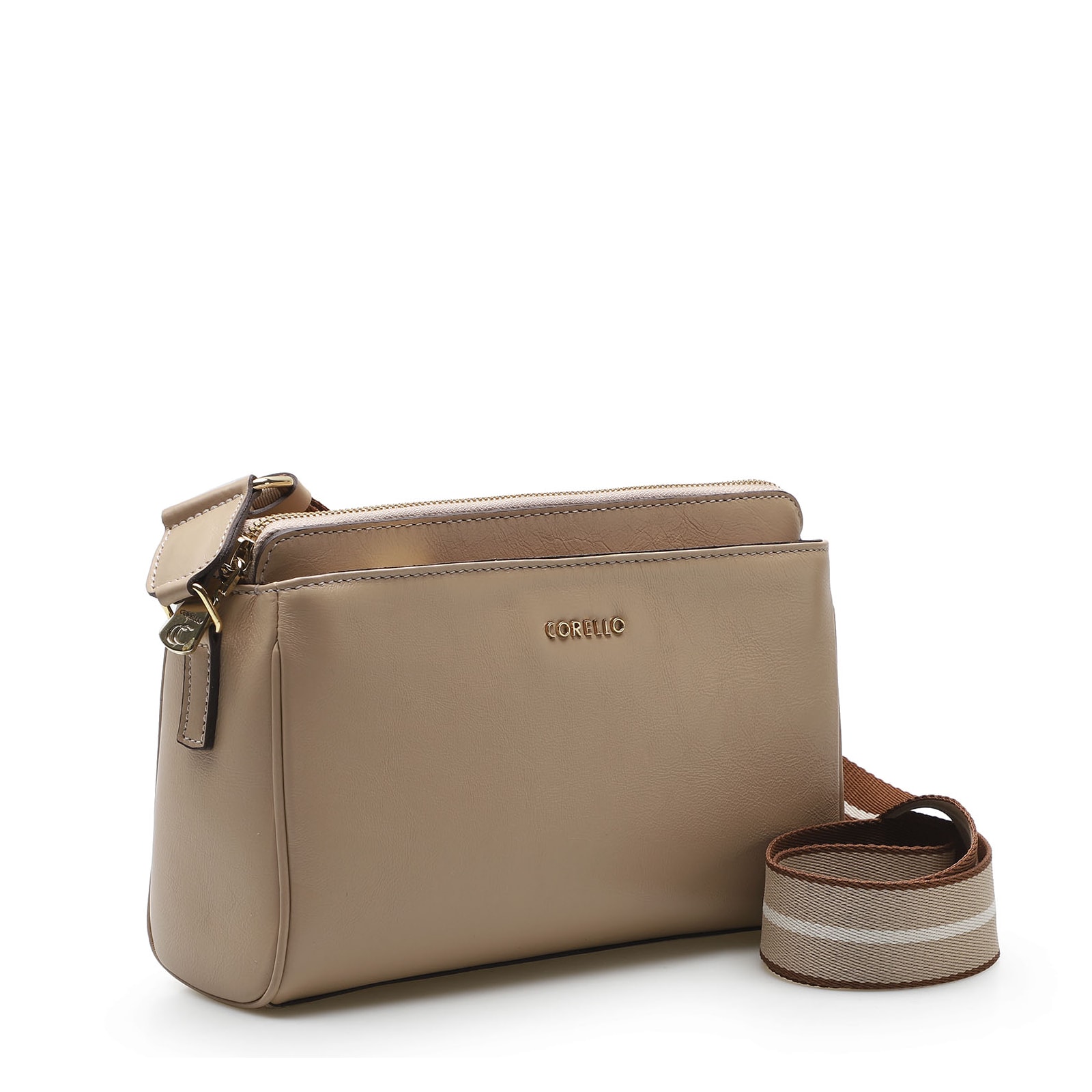 Bolsa Transversal Agnes Couro Nude