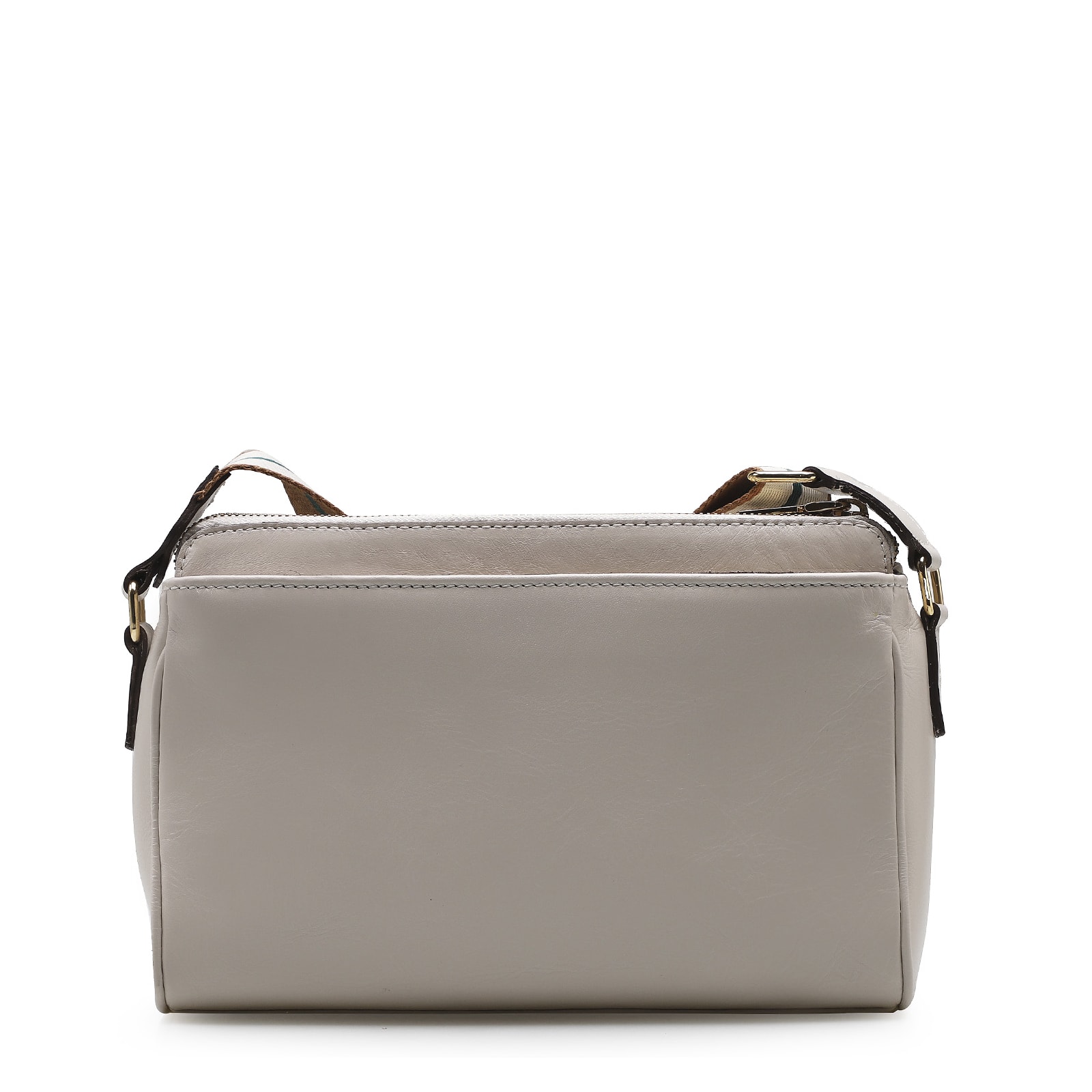 Bolsa Transversal Agnes Couro Off White