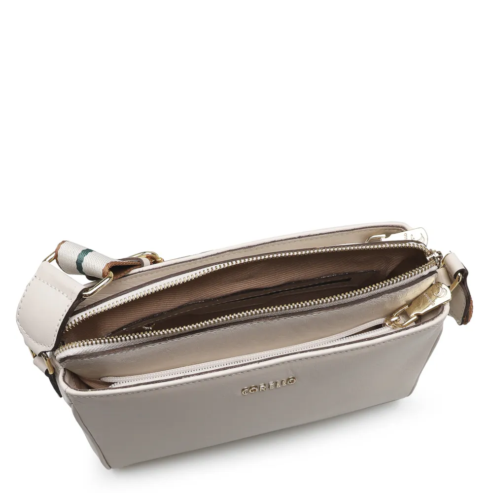 Bolsa Transversal Agnes Couro Off White - imagem 4