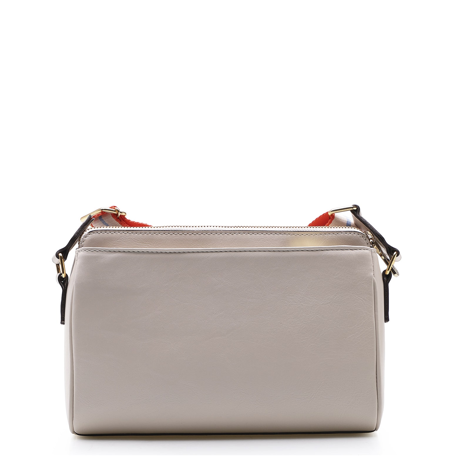 Bolsa Transversal Agnes Couro Off White
