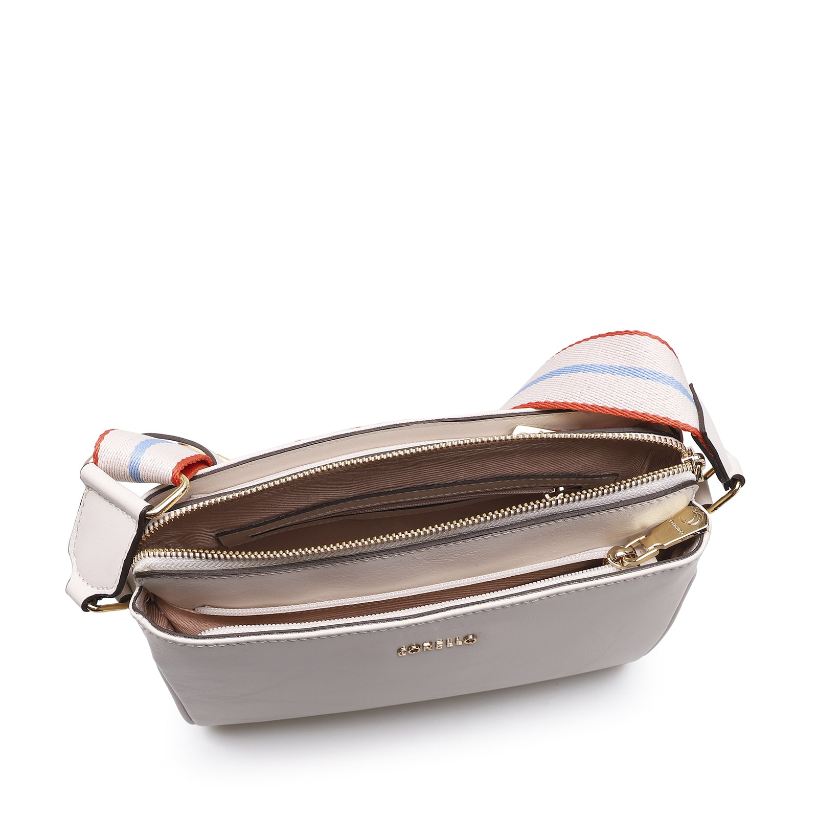 Bolsa Transversal Agnes Couro Off White