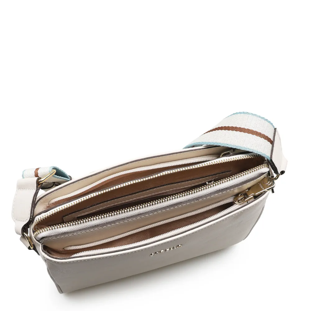 Bolsa Transversal Agnes Couro Off White - imagem 4