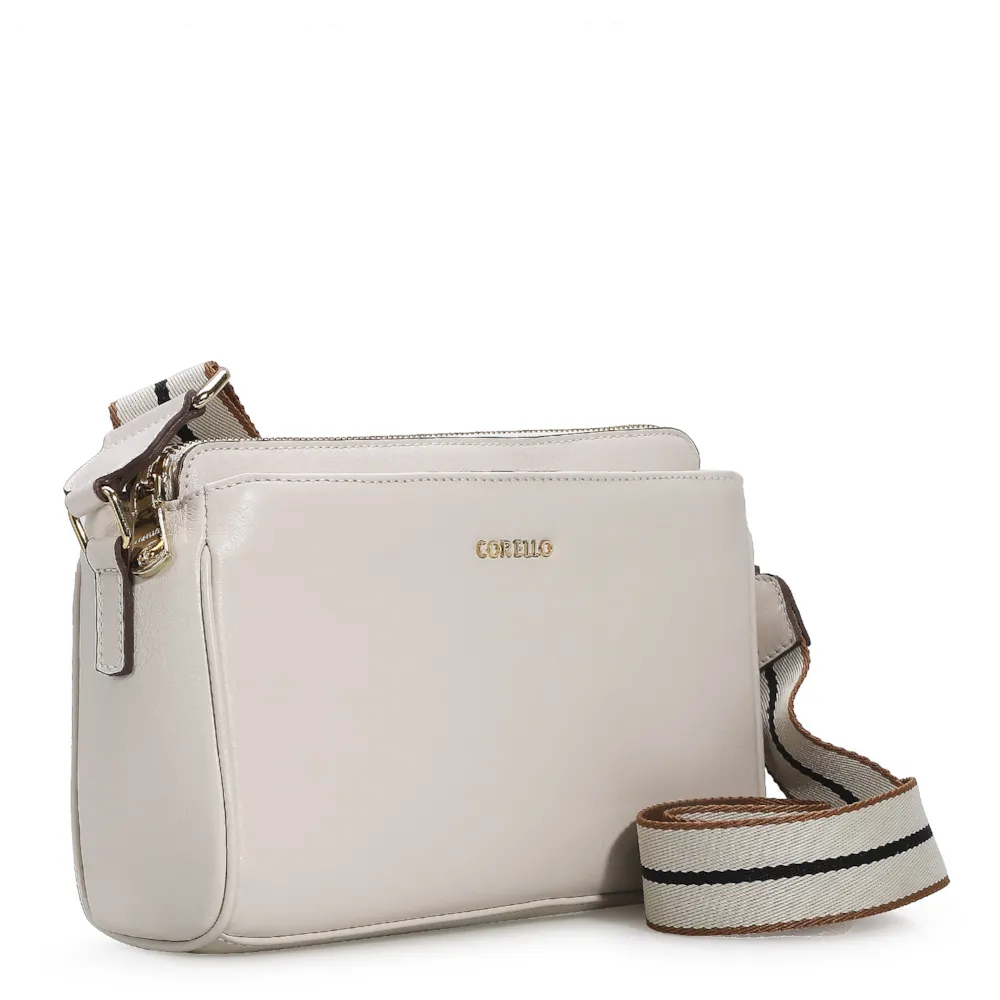 Bolsa Transversal Agnes Couro Off White - imagem 3