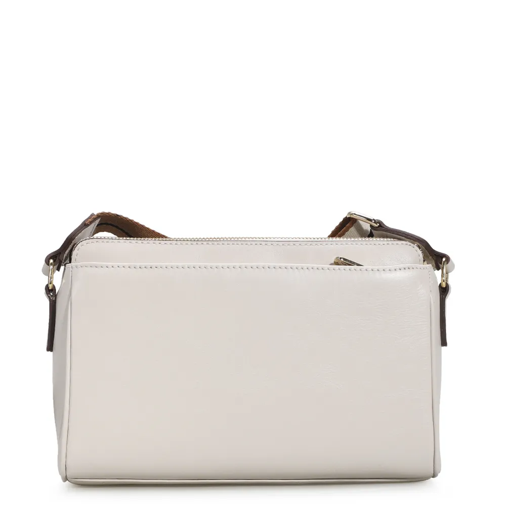 Bolsa Transversal Agnes Couro Off White - imagem 4