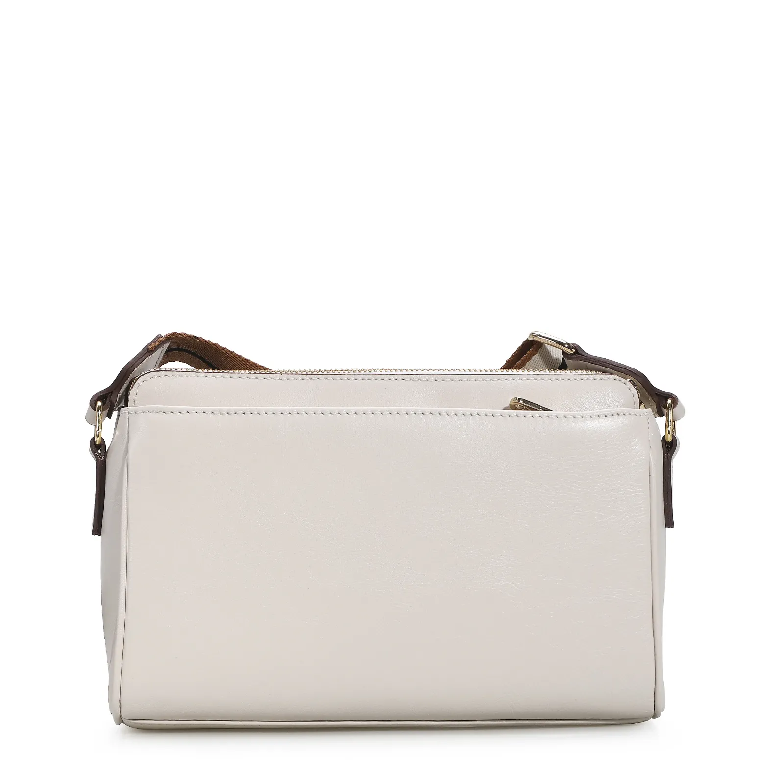 Bolsa Transversal Agnes Couro Off White