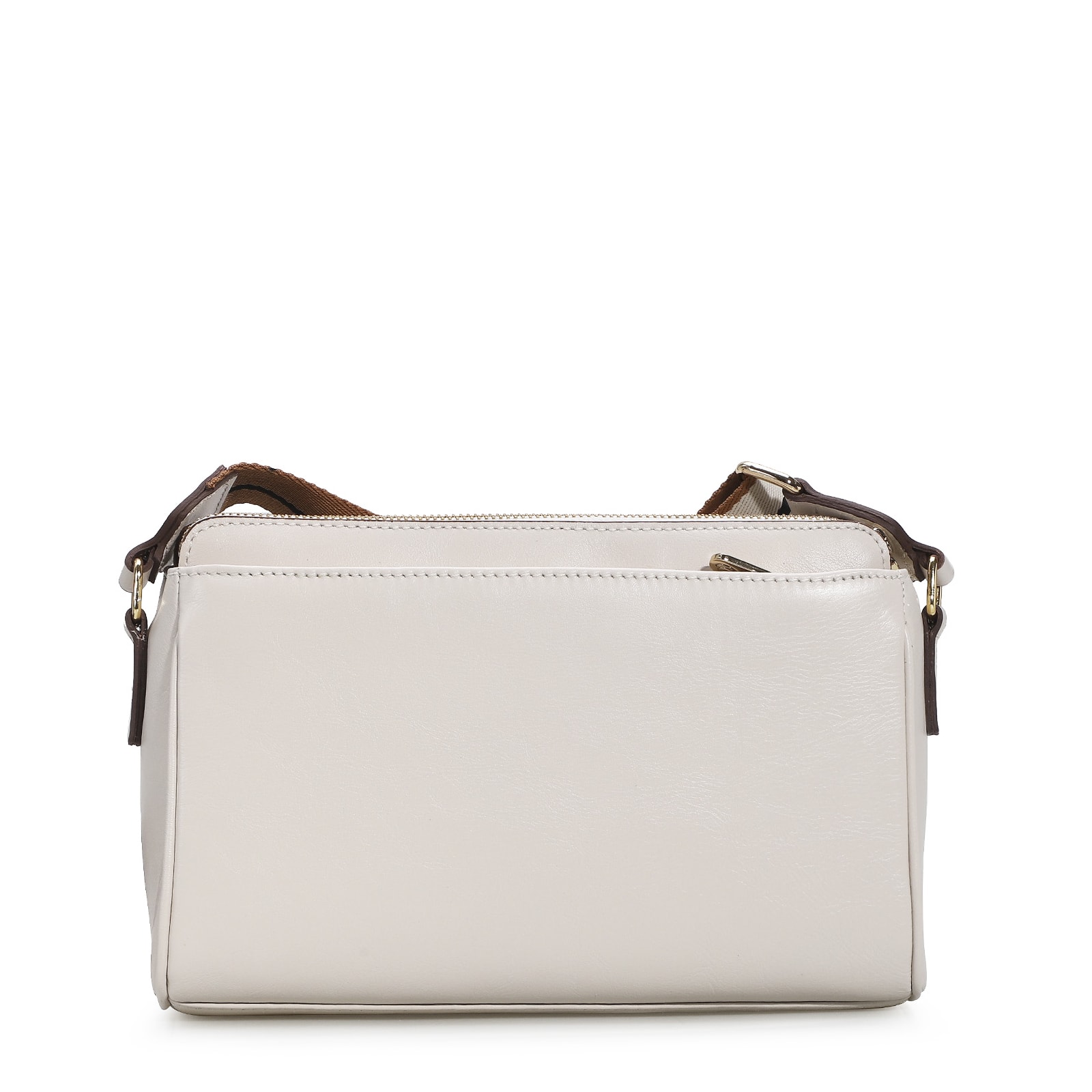 Bolsa Transversal Agnes Couro Off White