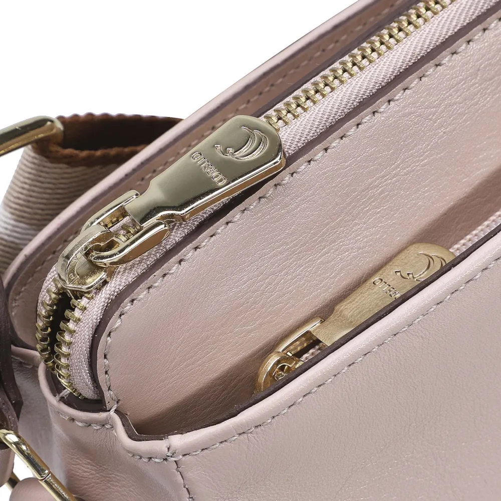 Bolsa Transversal Agnes Couro Rosado - imagem 5