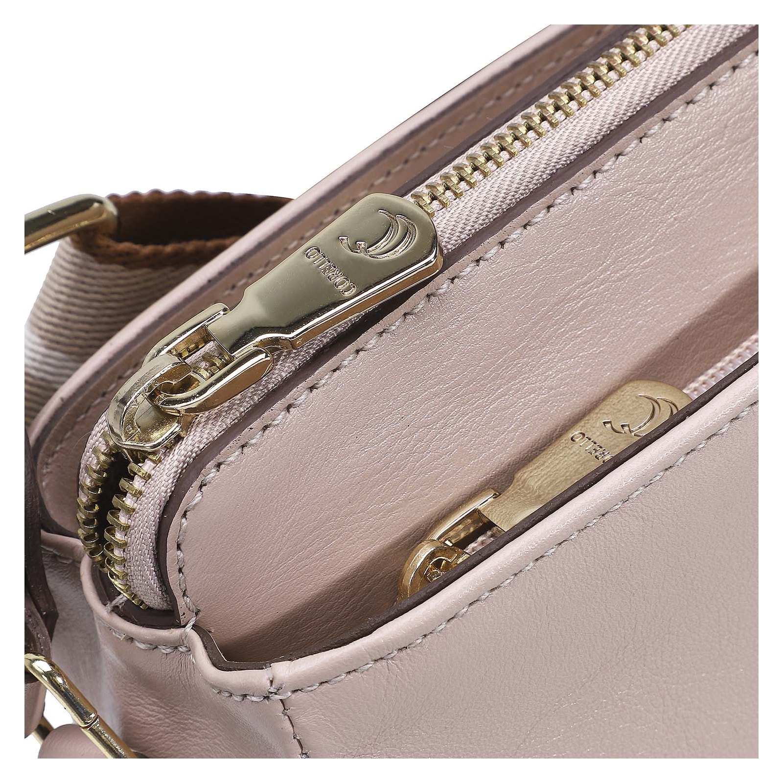 Bolsa Transversal Agnes Couro Rosado