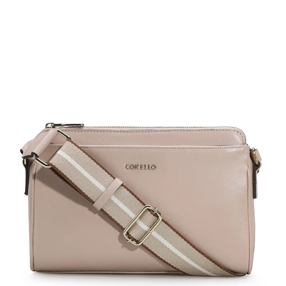 Bolsa Transversal Agnes Couro Rosado