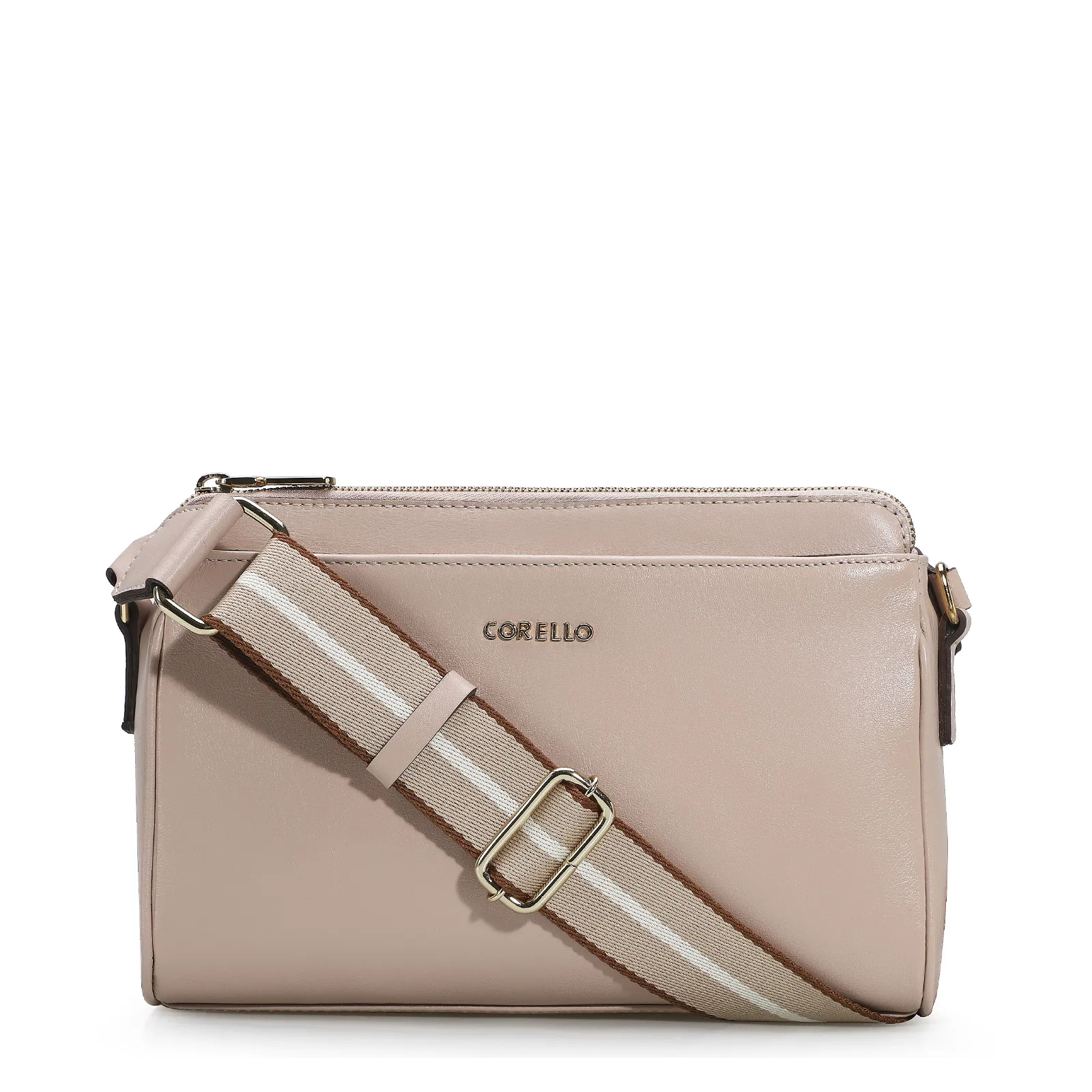 Bolsa Transversal Agnes Couro Rosado