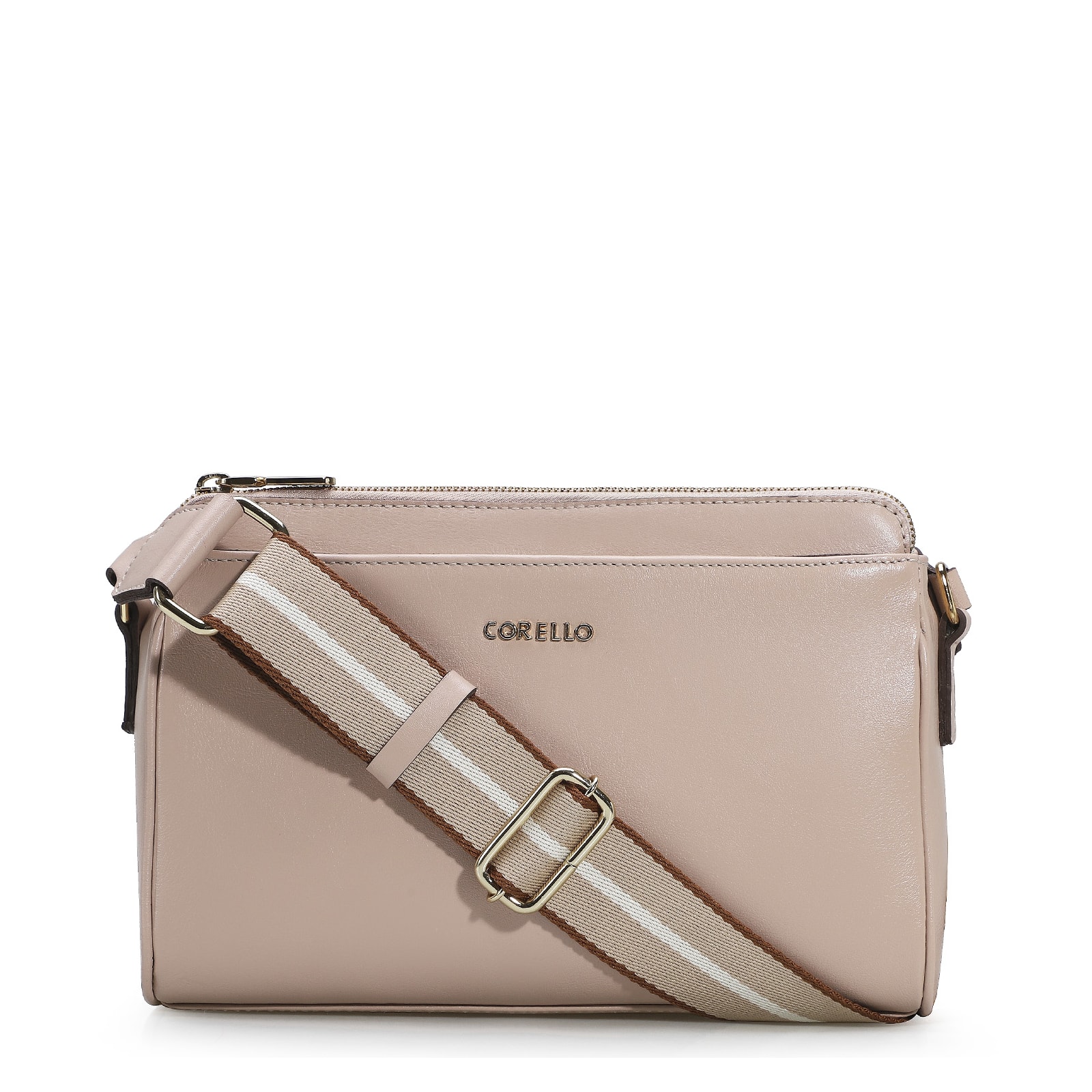 Bolsa Transversal Agnes Couro Rosado