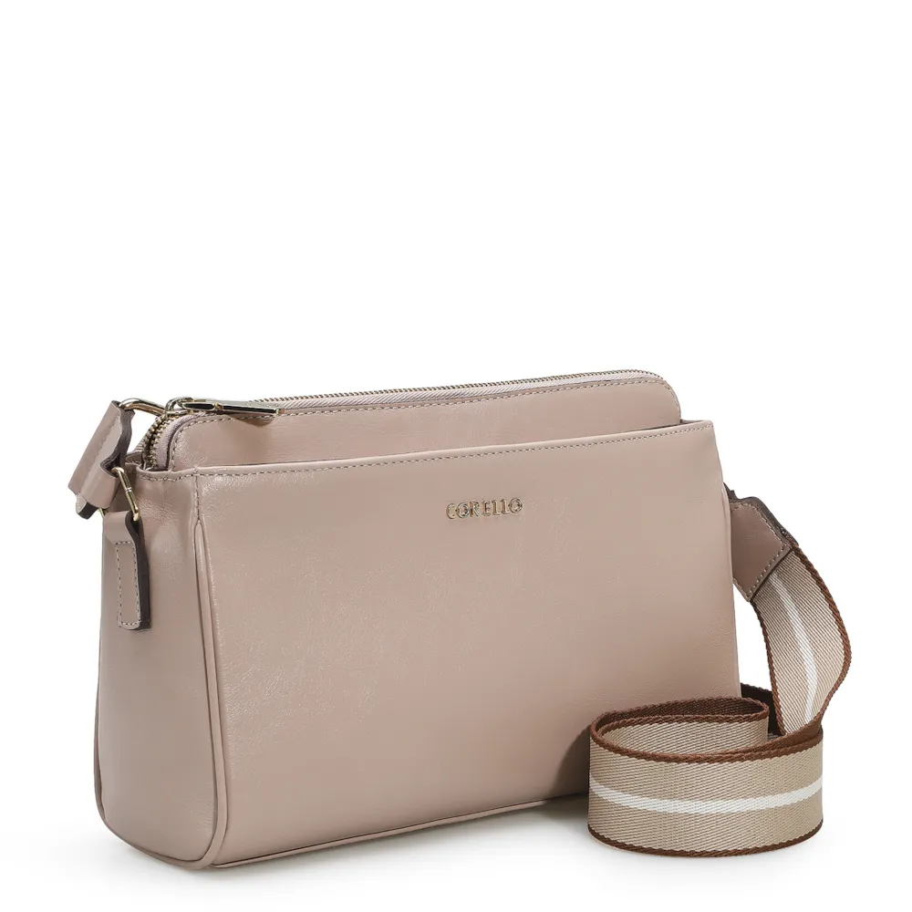 Bolsa Transversal Agnes Couro Rosado - imagem 2