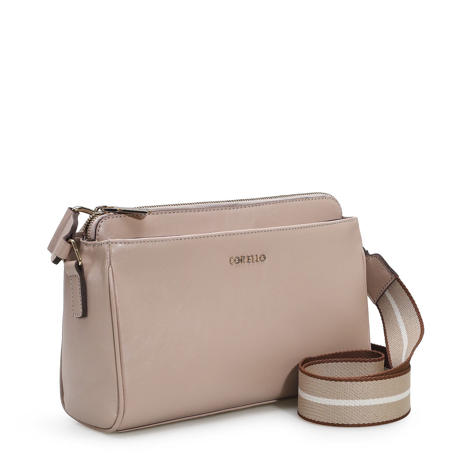 Bolsa Transversal Agnes Couro Rosado