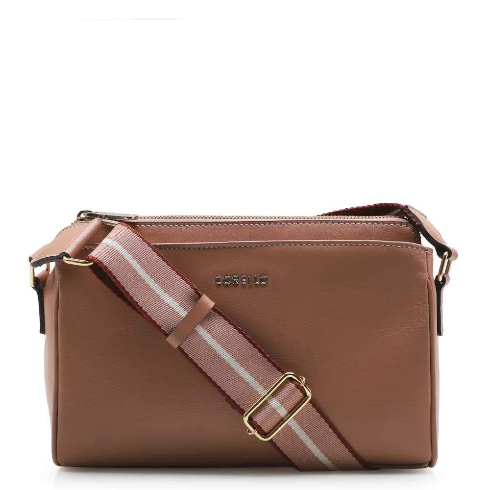 Bolsa Transversal Agnes Couro Rose