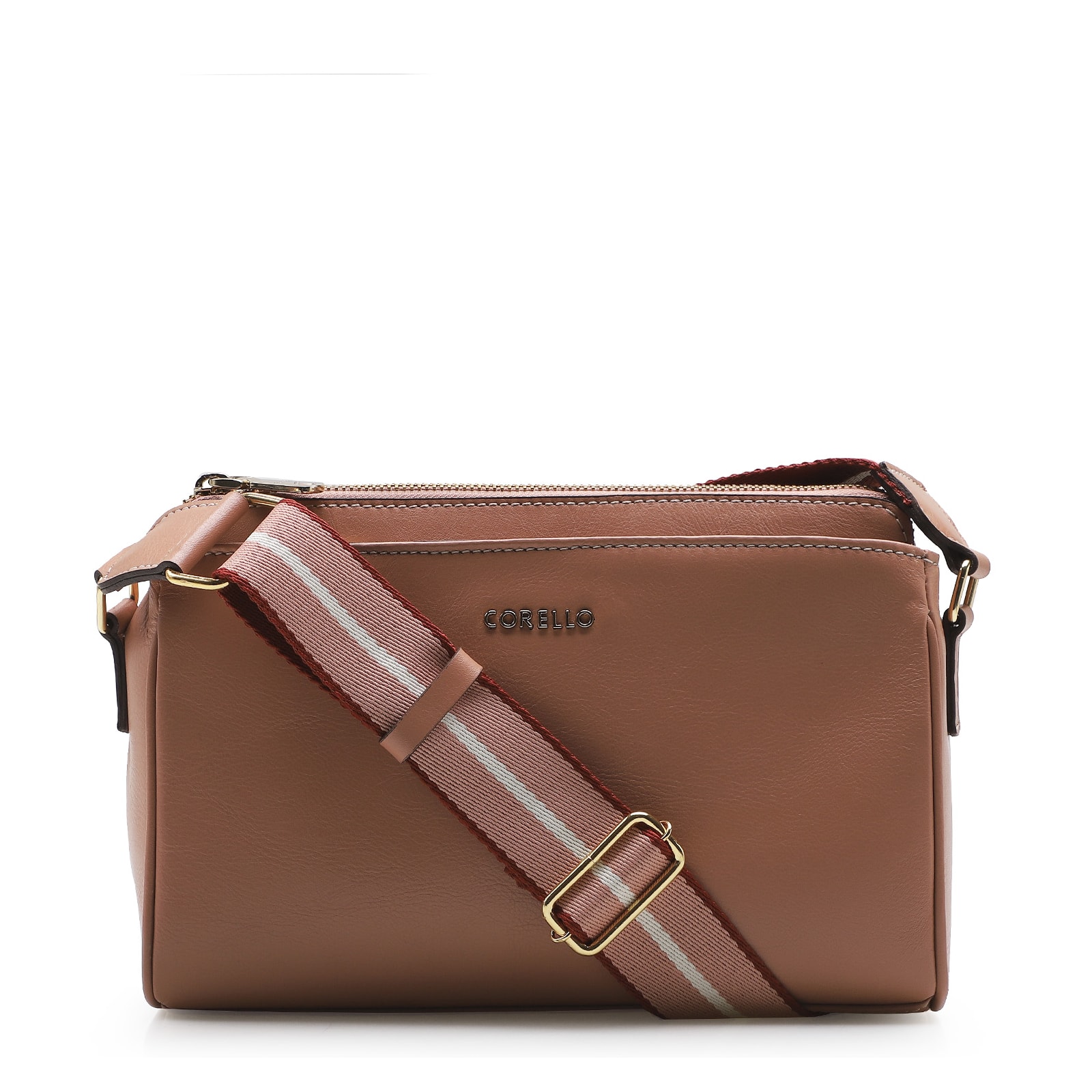 Bolsa Transversal Agnes Couro Rose