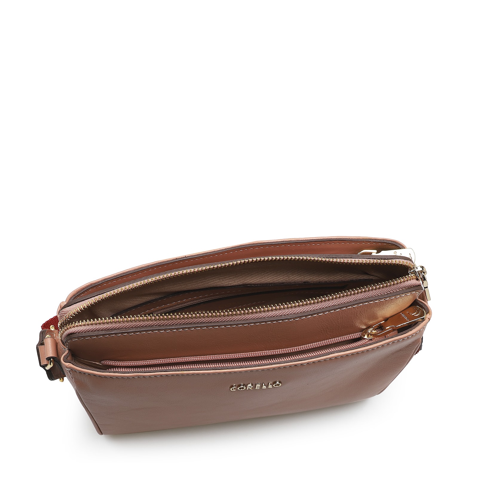 Bolsa Transversal Agnes Couro Rose