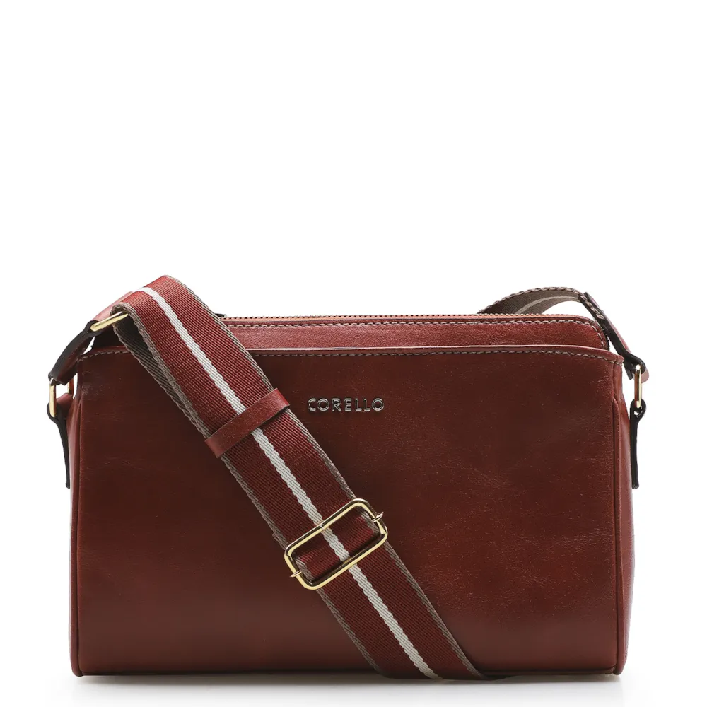 Bolsa Transversal Agnes Couro Terracota