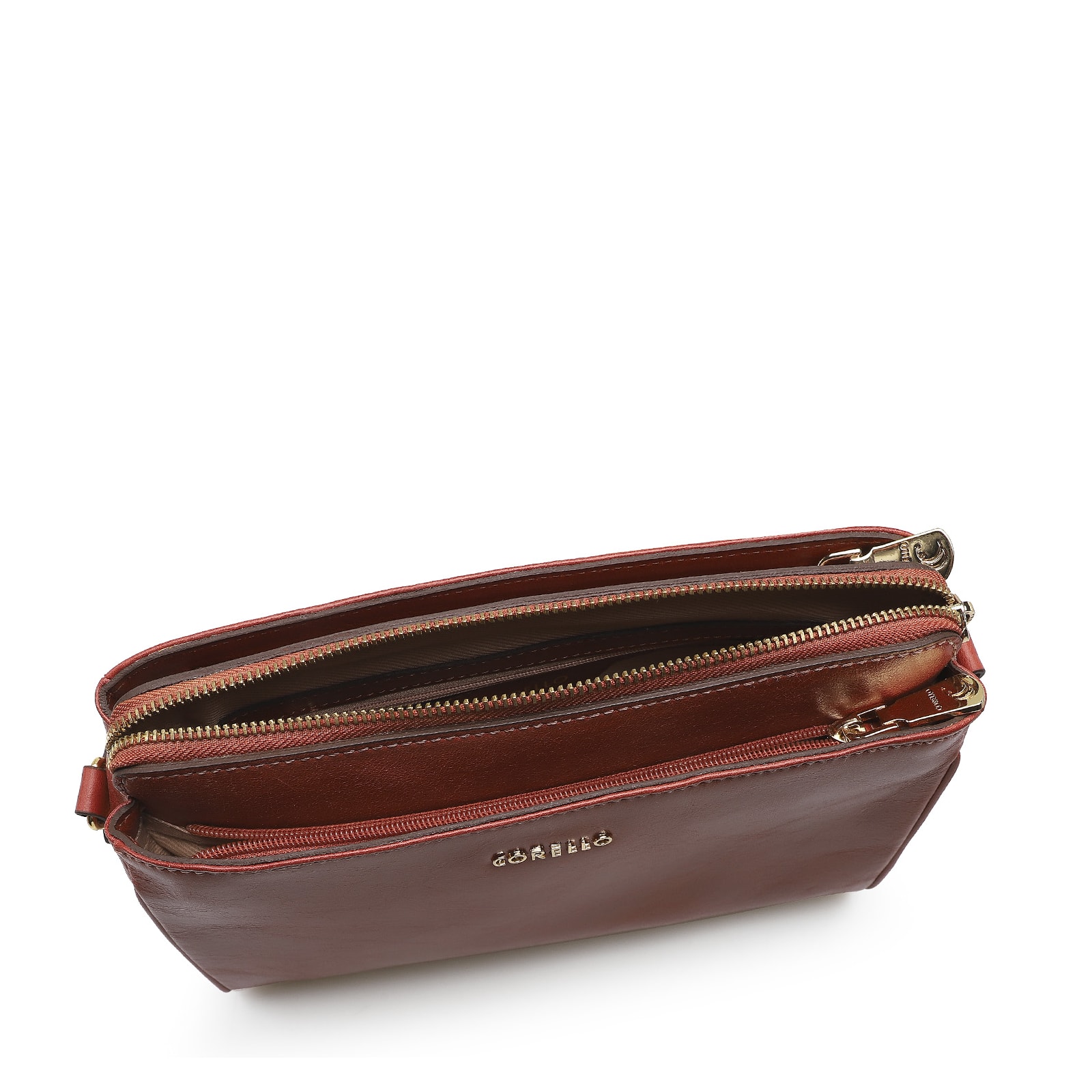 Bolsa Transversal Agnes Couro Terracota