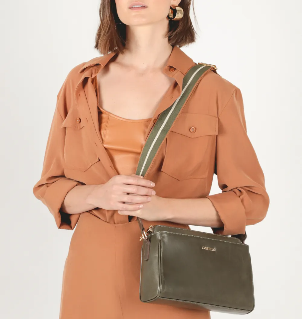 Bolsa Transversal Agnes Couro Verde - imagem 8